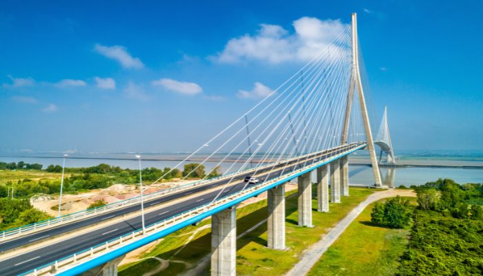 The longest bridges in Europe  -  Pont de la Normandie 